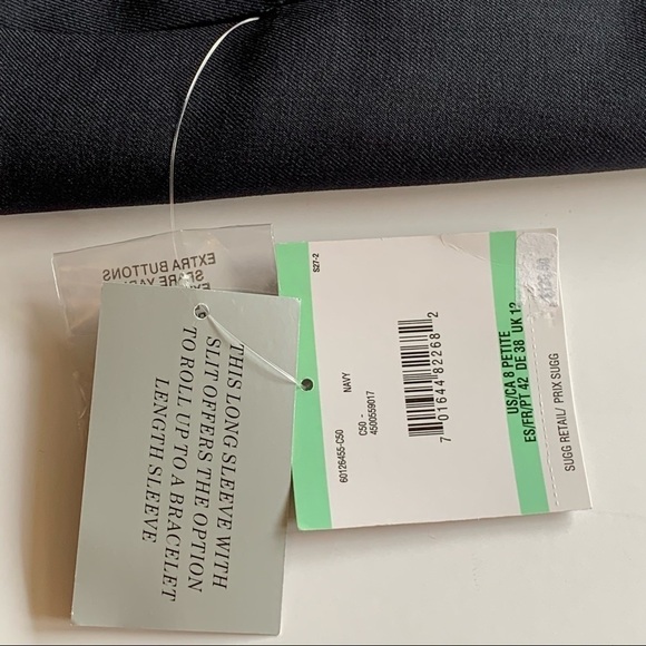 KASPER Navy Blue Pantsuit classic pants blazer jacket fully lined - Picture 12 of 16